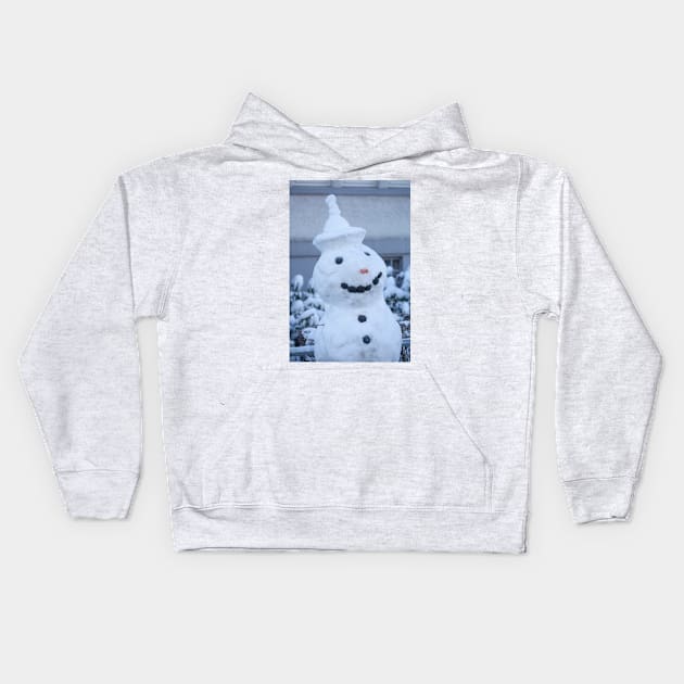 Snowman Kids Hoodie by Kruegerfoto